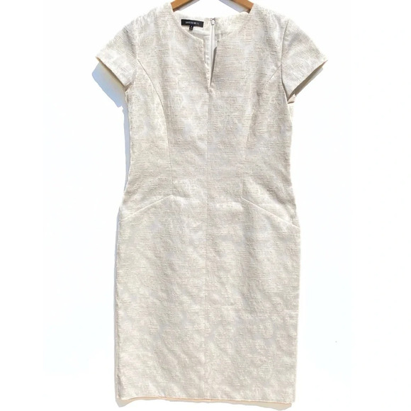 Lafayette 148 New York Dresses & Skirts - LAFAYETTE 148 NY Women’s Cream and White Floral Brocade Mini Sheath Dress size 8